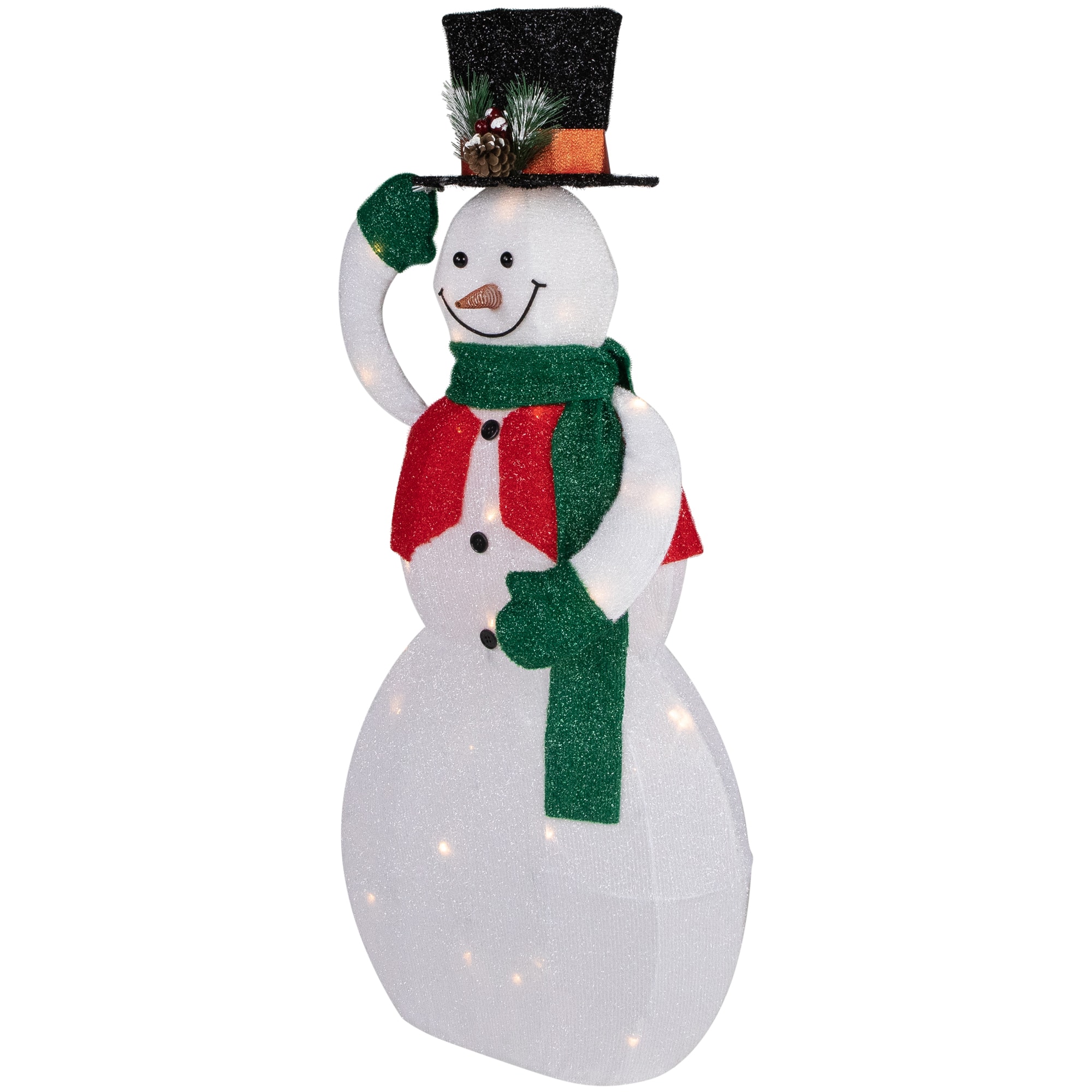 36" LED Animated Hat Tipping Snowman Christmas Figure